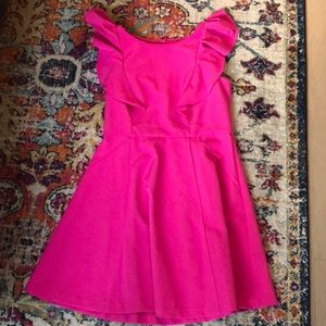 Pink ruffled dress